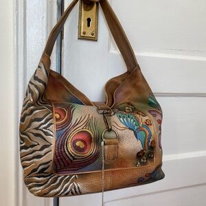 Anuschka hand painted hobo bag